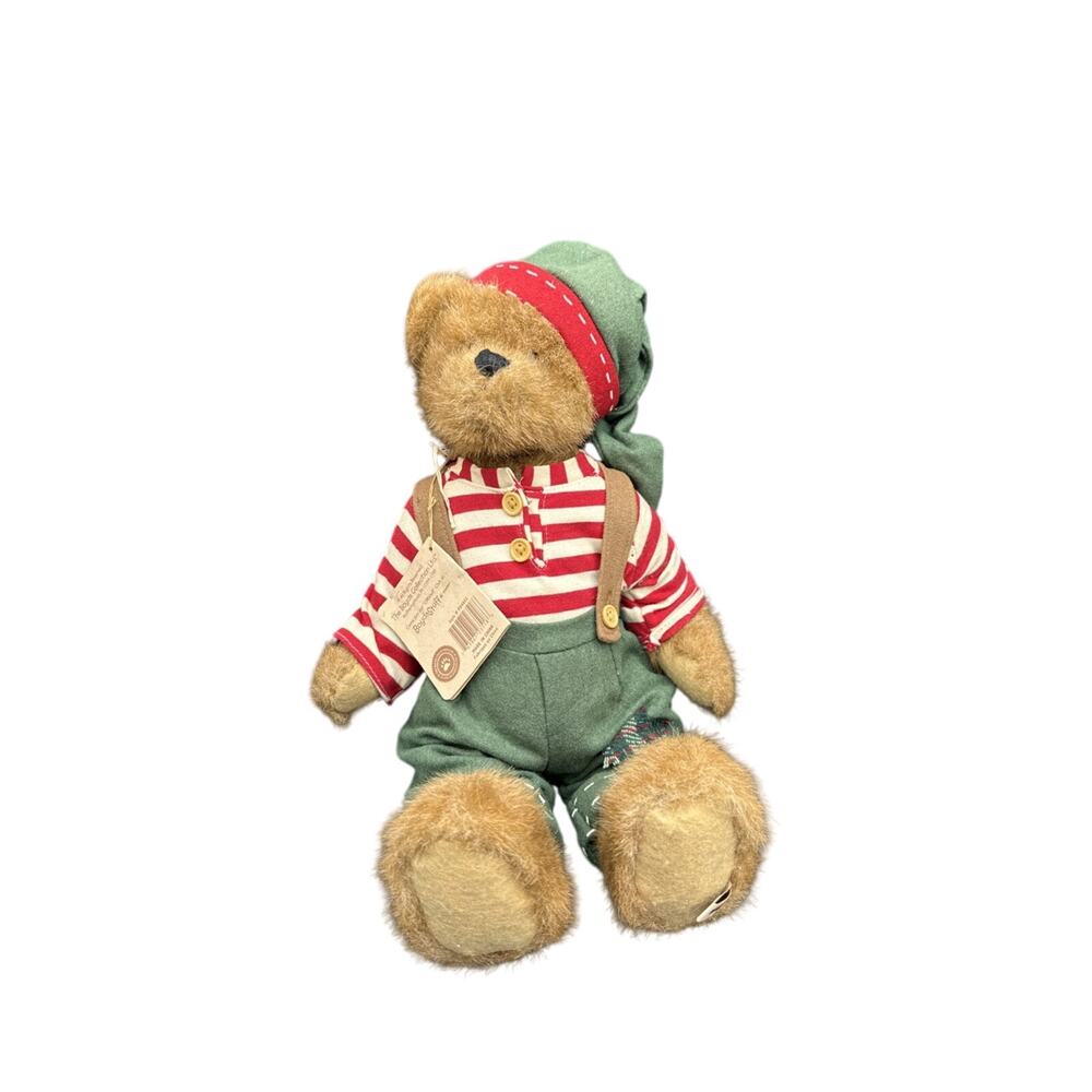 Boyds Bear "Edmund" plush collectible designed as an elf. 14”